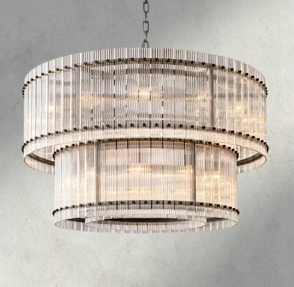 Sun Marco Two - Tier Round Chandelier 22", 37", 48", 60" - Zelno Lighting