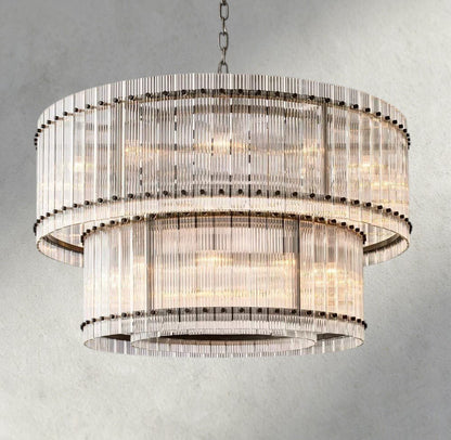 Sun Marco Two - Tier Round Chandelier 22", 37", 48", 60" - Zelno Lighting