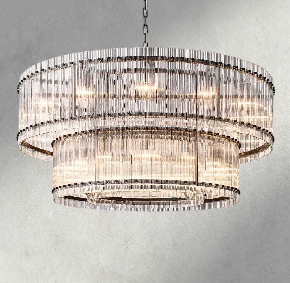 Sun Marco Two - Tier Round Chandelier 22", 37", 48", 60" - Zelno Lighting