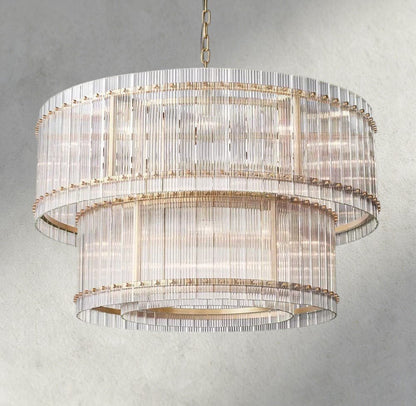 Sun Marco Two - Tier Round Chandelier 22", 37", 48", 60" - Zelno Lighting