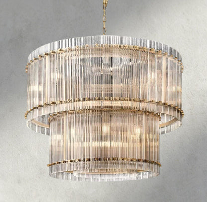 Sun Marco Two - Tier Round Chandelier 22", 37", 48", 60" - Zelno Lighting