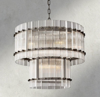 Sun Marco Two - Tier Round Chandelier 22", 37", 48", 60" - Zelno Lighting