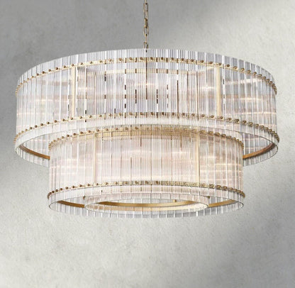 Sun Marco Two - Tier Round Chandelier 22", 37", 48", 60" - Zelno Lighting