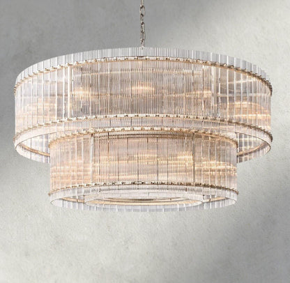 Sun Marco Two - Tier Round Chandelier 22", 37", 48", 60" - Zelno Lighting