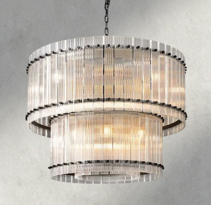 Sun Marco Two - Tier Round Chandelier 22", 37", 48", 60" - Zelno Lighting