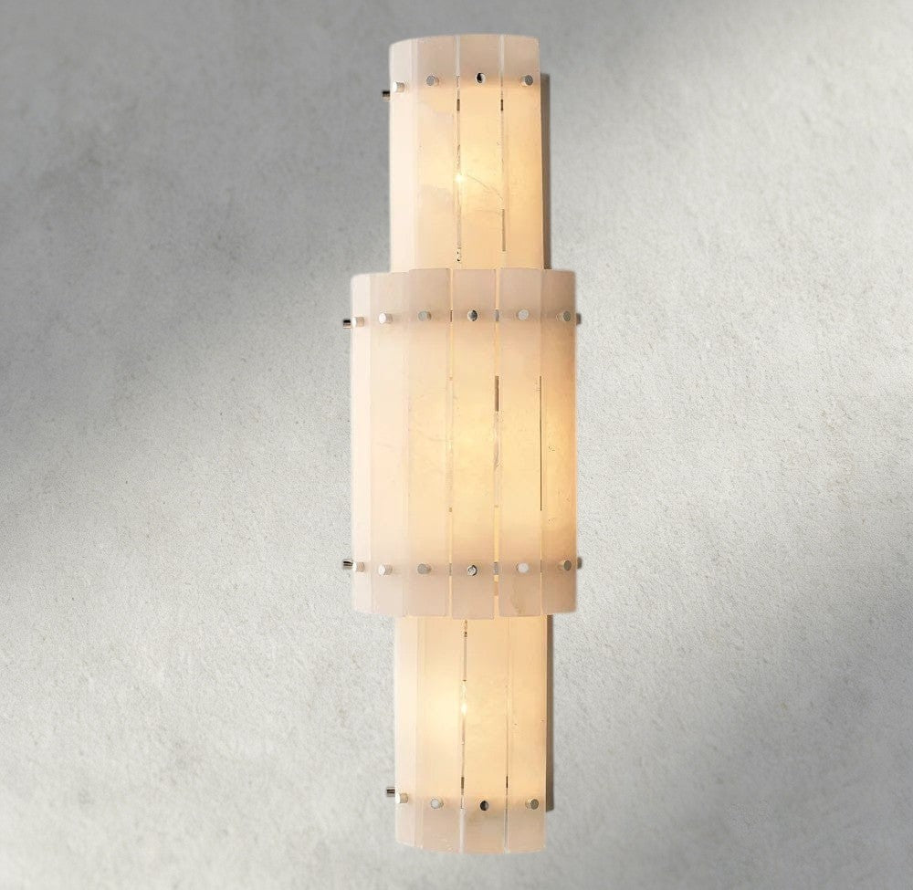 Sun Merca Alabaster Grand Round Sconce - Zelno Lighting