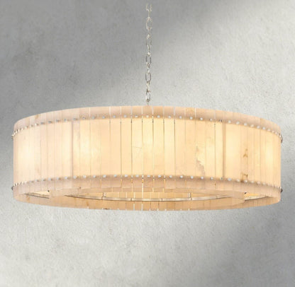 Sun Merca Alabaster Round Chandelier 22", 37", 48", 60" - Zelno Lighting