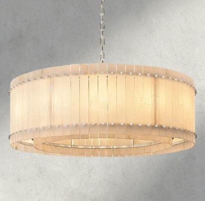 Sun Merca Alabaster Round Chandelier 22", 37", 48", 60" - Zelno Lighting