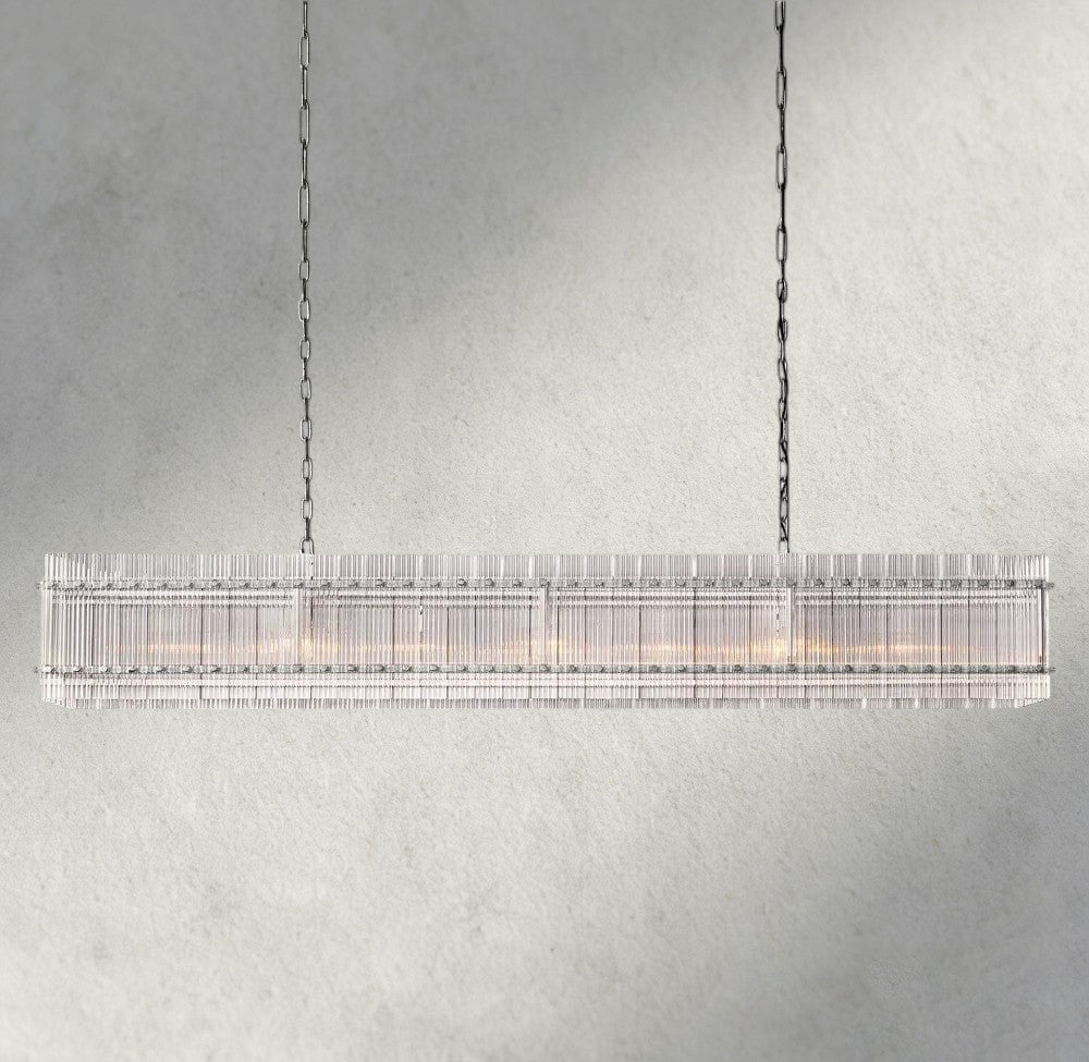 Sun Merca Rectangular Chandelier 54", 72" - Zelno Lighting