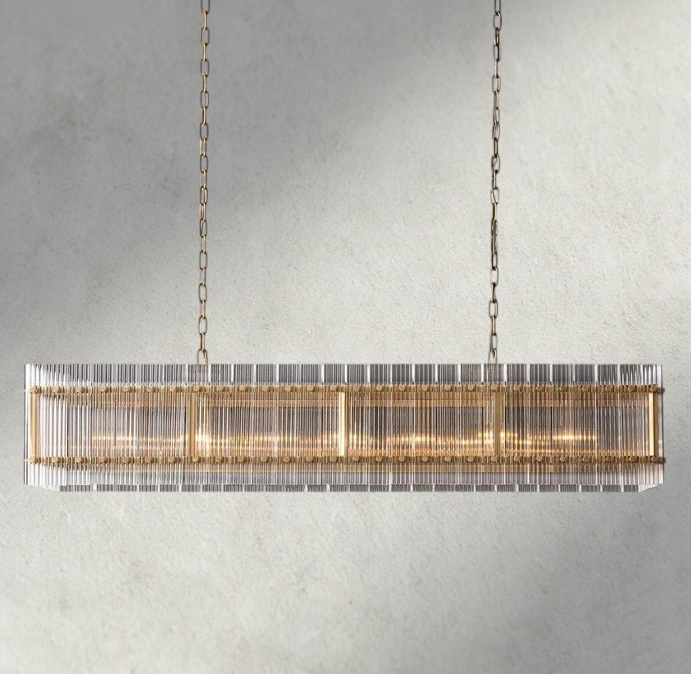 Sun Merca Rectangular Chandelier 54", 72" - Zelno Lighting