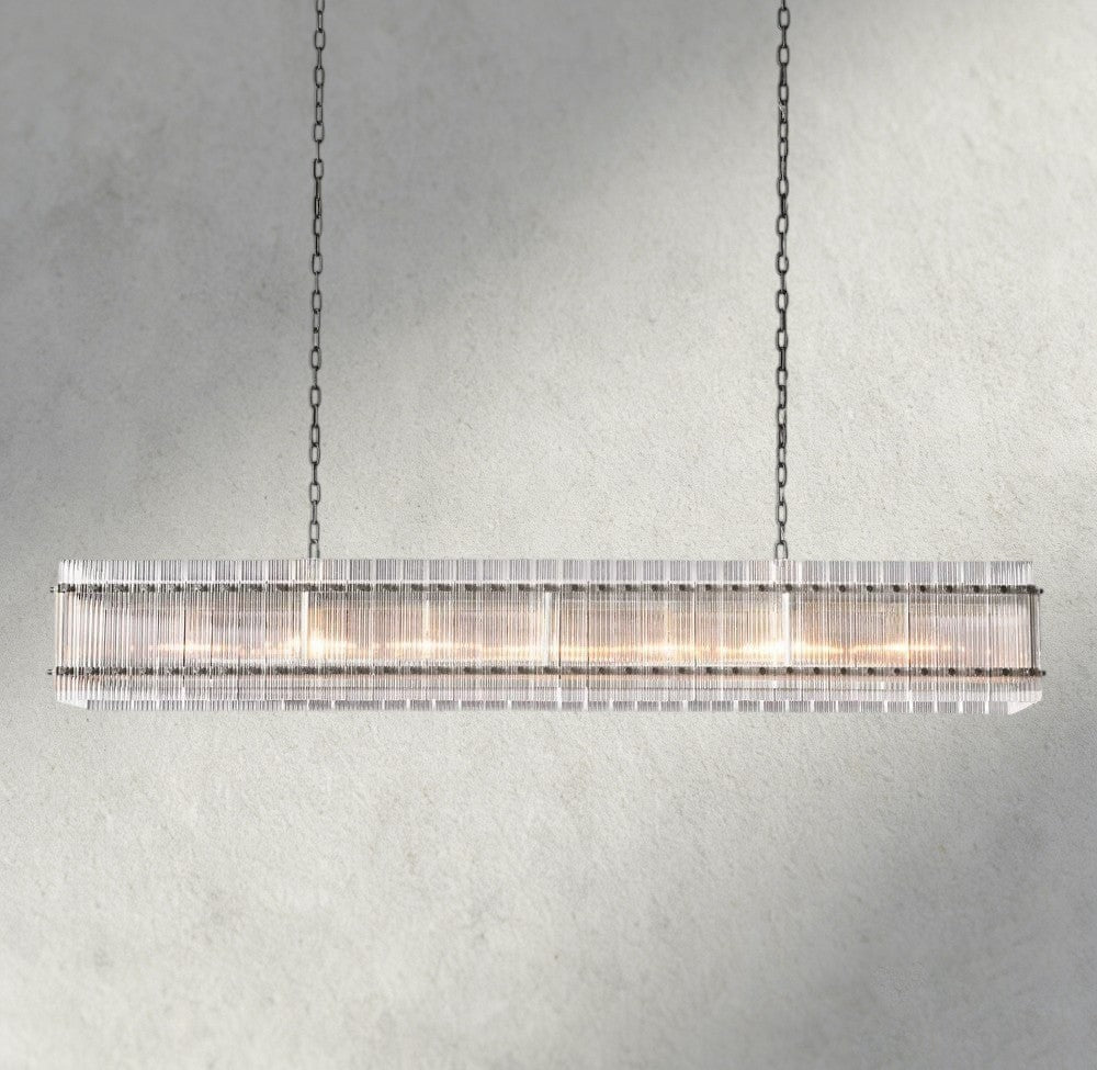 Sun Merca Rectangular Chandelier 54", 72" - Zelno Lighting
