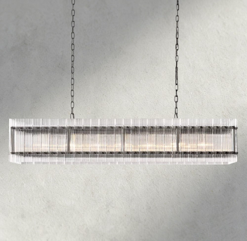 Sun Merca Rectangular Chandelier 54", 72" - Zelno Lighting