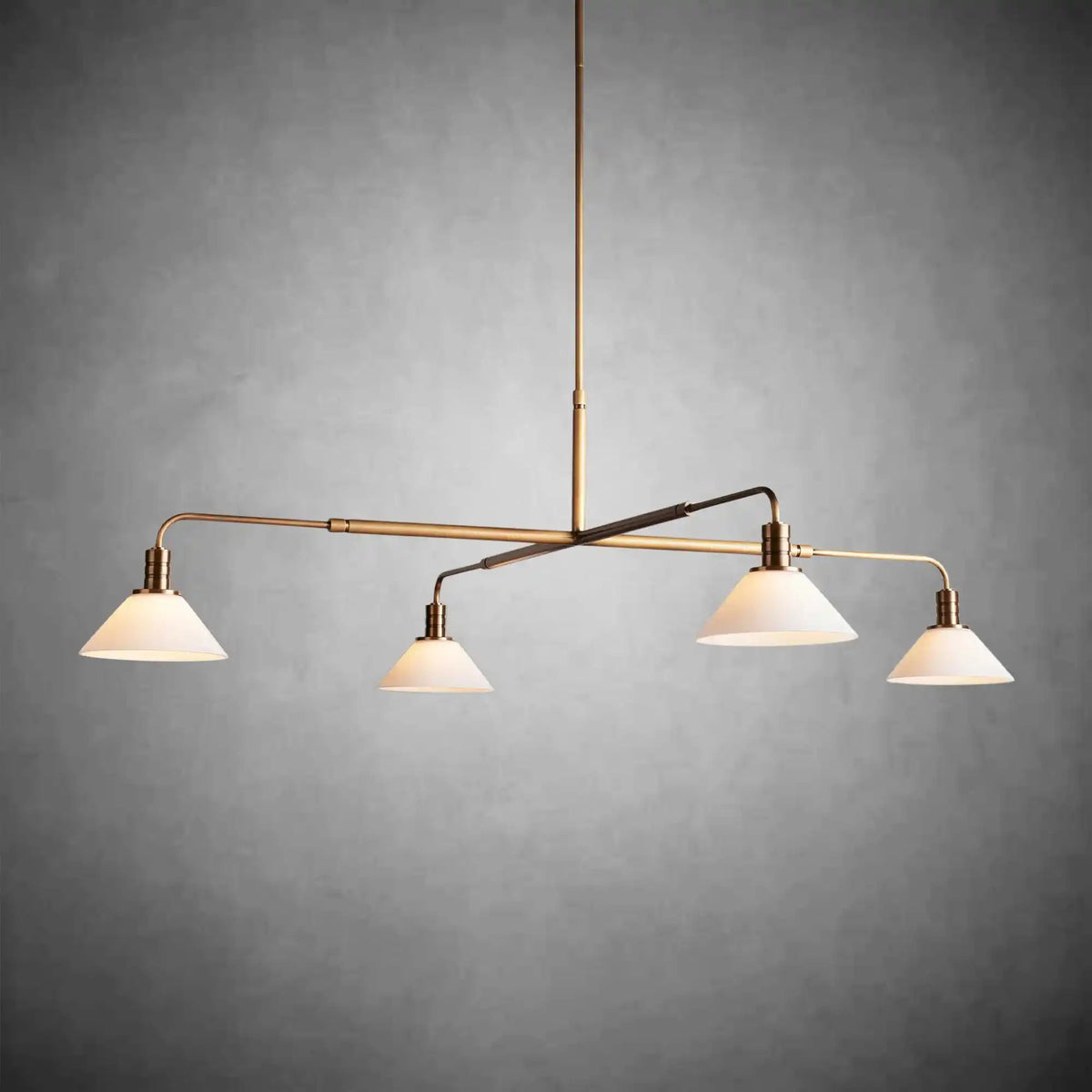 Theron Glass Round Chandelier 30'' 52'' - Zelno Lighting