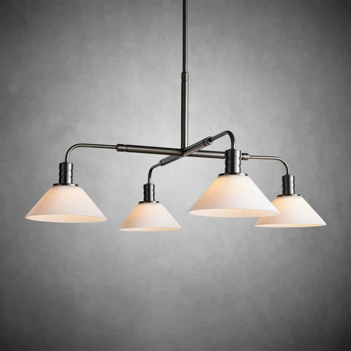 Theron Glass Round Chandelier 30'' 52'' - Zelno Lighting