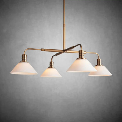 Theron Glass Round Chandelier 30'' 52'' - Zelno Lighting