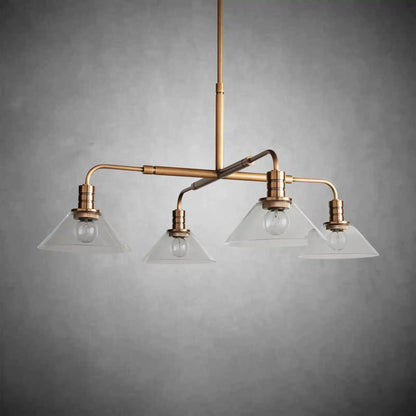 Theron Glass Round Chandelier 30'' 52'' - Zelno Lighting
