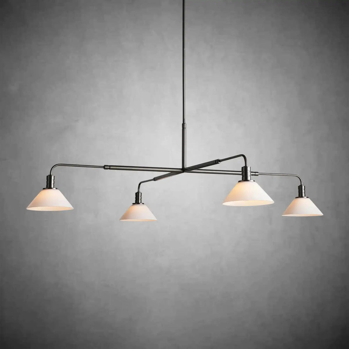 Theron Glass Round Chandelier 30'' 52'' - Zelno Lighting