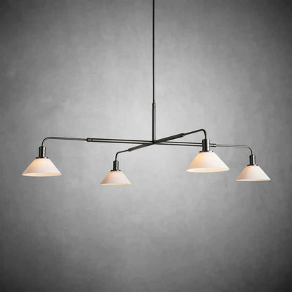 Theron Glass Round Chandelier 30'' 52'' - Zelno Lighting