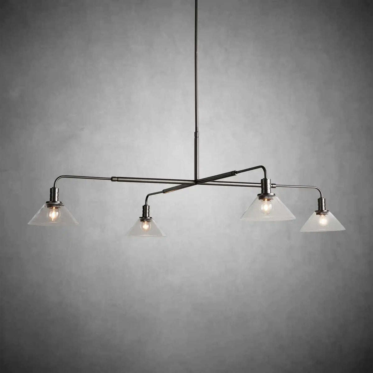 Theron Glass Round Chandelier 30'' 52'' - Zelno Lighting