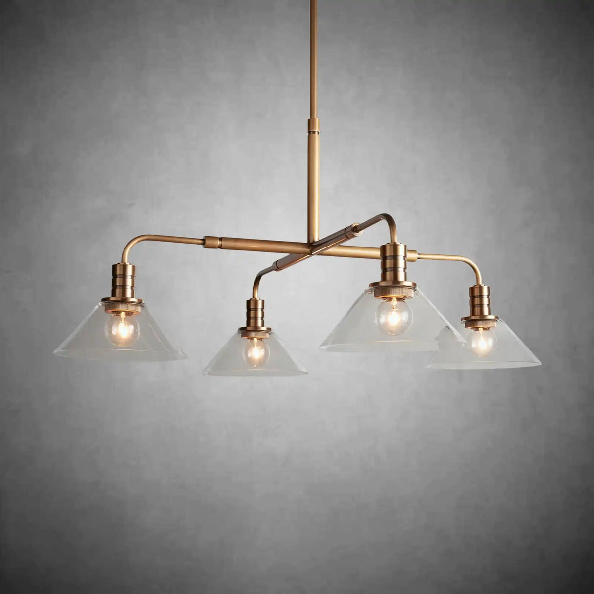 Theron Glass Round Chandelier 30'' 52'' - Zelno Lighting