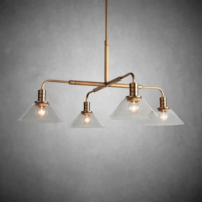 Theron Glass Round Chandelier 30'' 52'' - Zelno Lighting