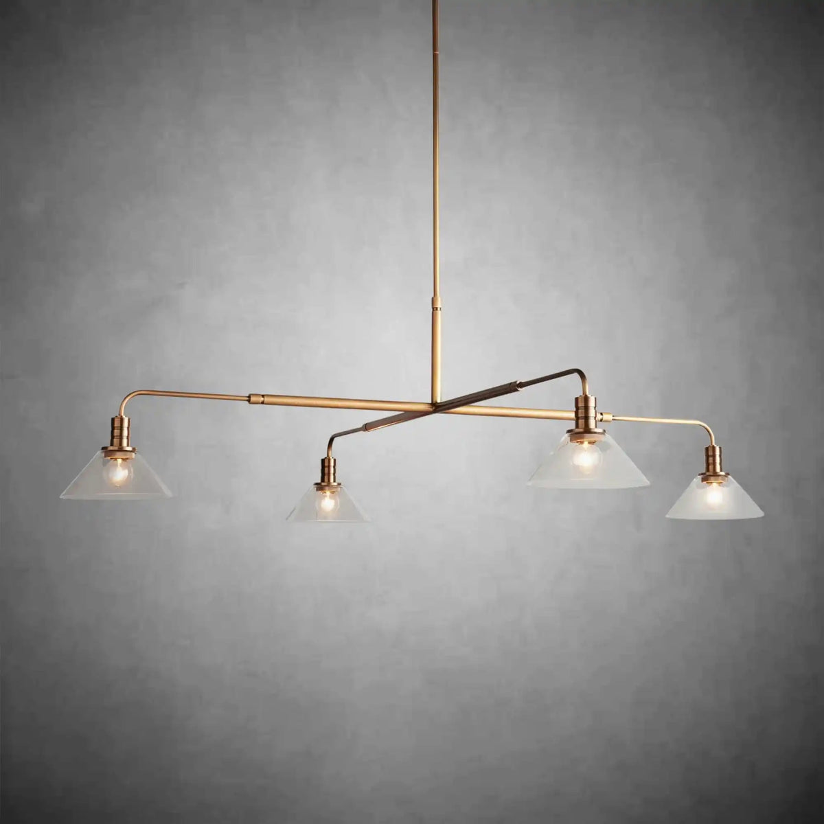 Theron Glass Round Chandelier 30'' 52'' - Zelno Lighting