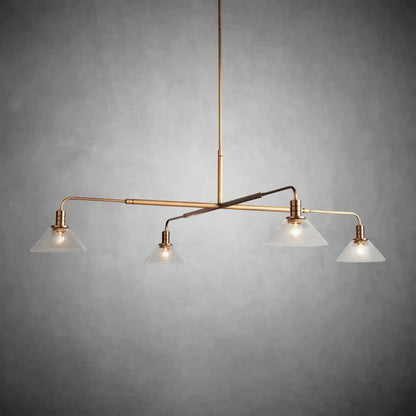 Theron Glass Round Chandelier 30'' 52'' - Zelno Lighting