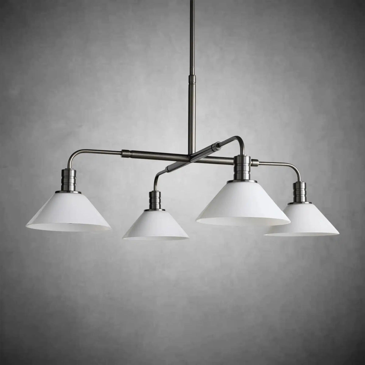 Theron Glass Round Chandelier 30'' 52'' - Zelno Lighting
