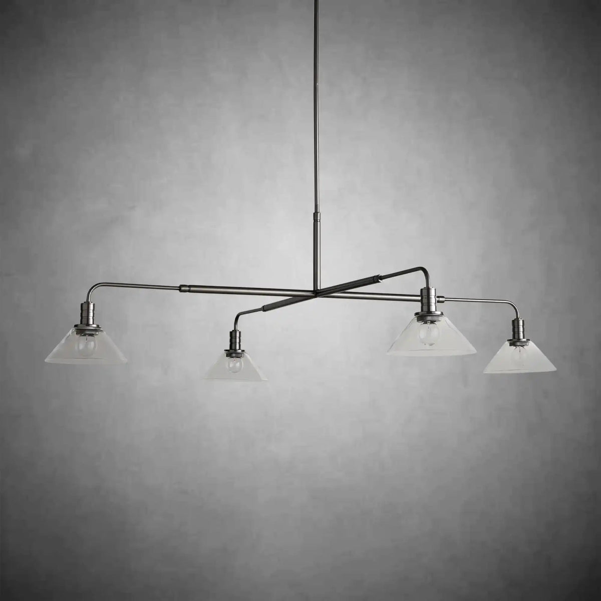 Theron Glass Round Chandelier 30'' 52'' - Zelno Lighting
