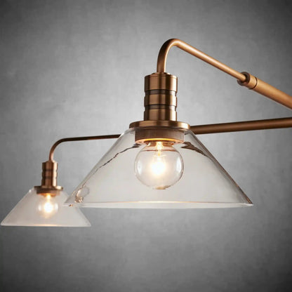 Theron Glass Round Chandelier 30'' 52'' - Zelno Lighting