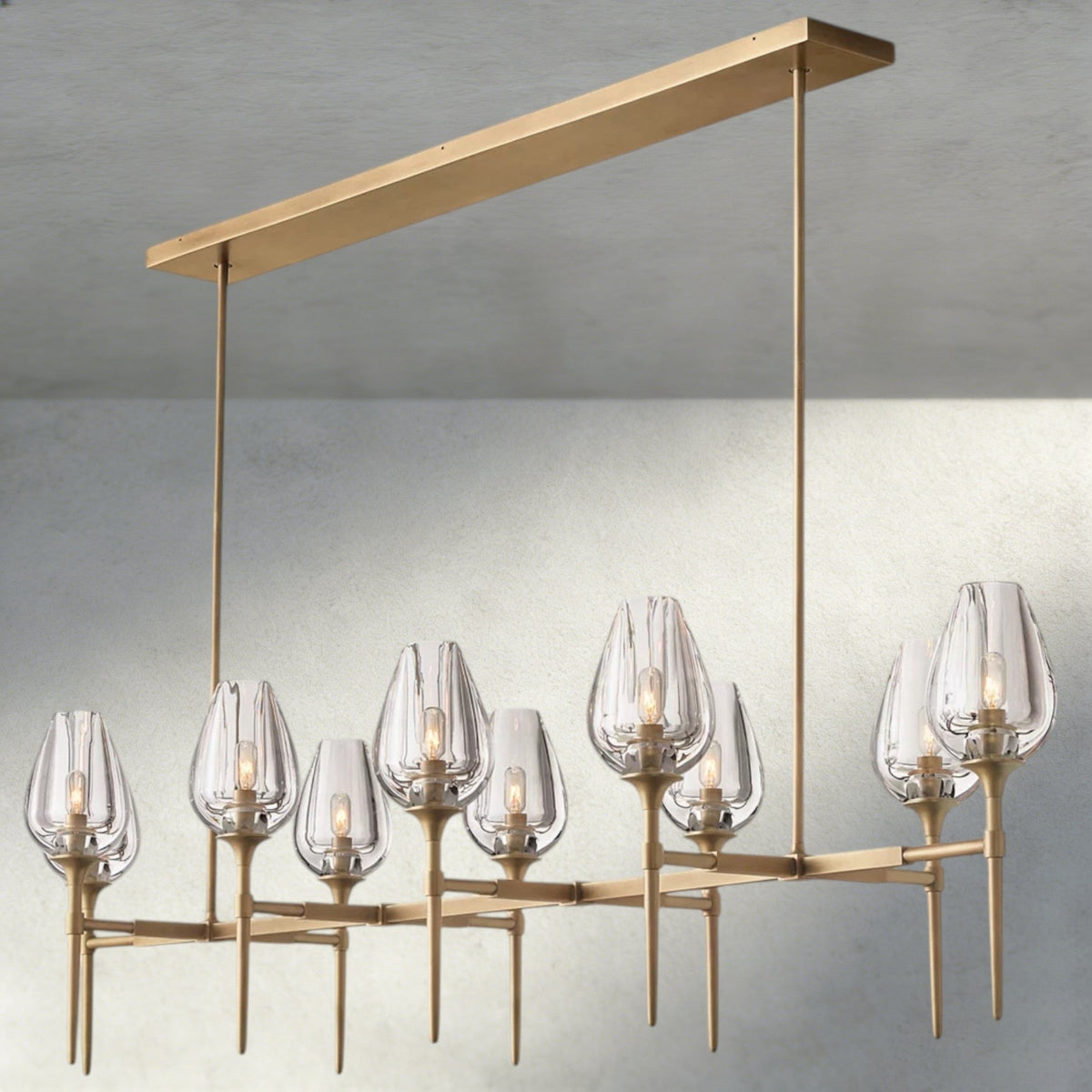 Tuple Linear Chandelier 52", 65" - Zelno Lighting