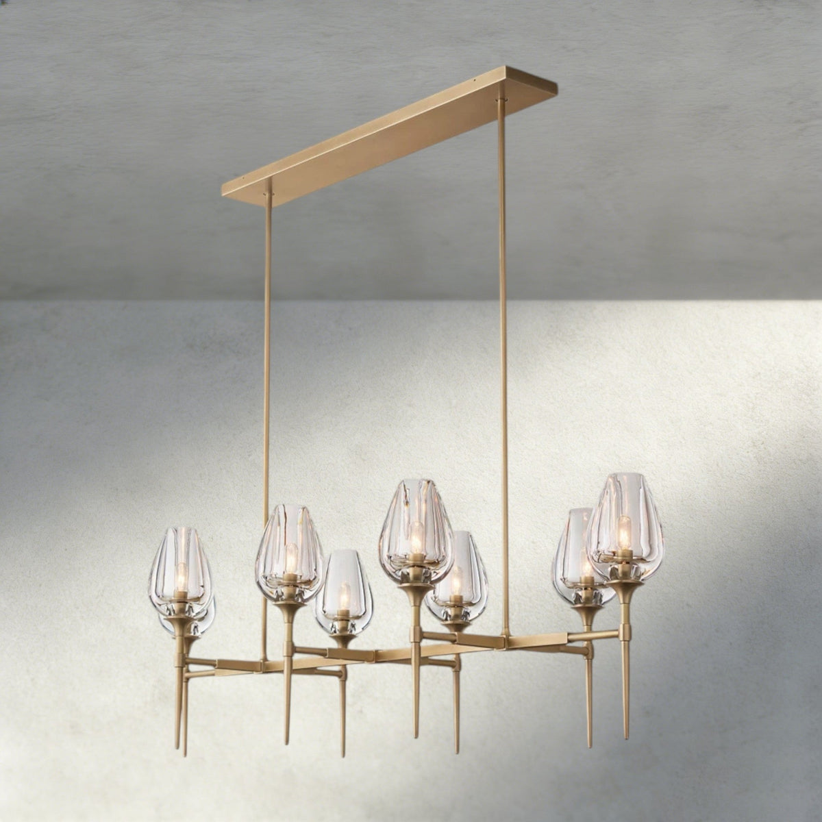 Tuple Linear Chandelier 52", 65" - Zelno Lighting