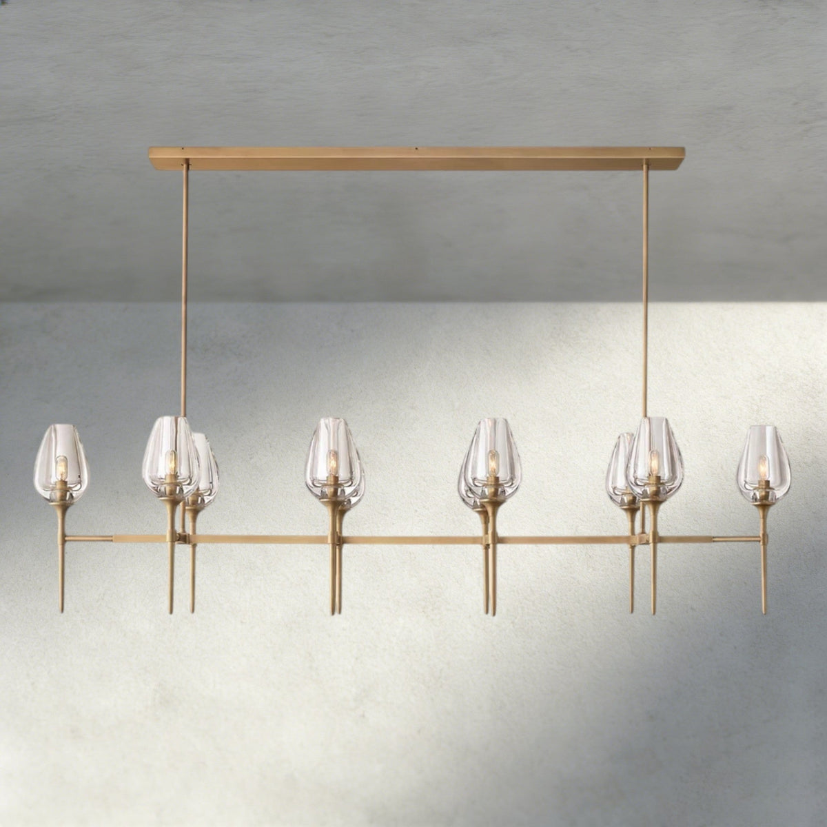 Tuple Linear Chandelier 52", 65" - Zelno Lighting