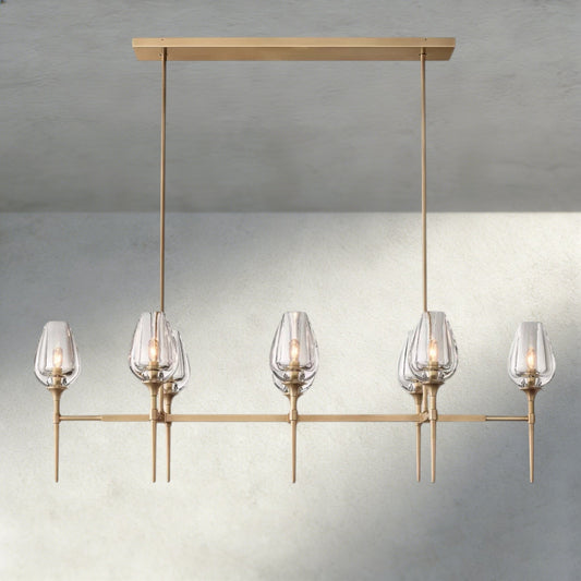 Tuple Linear Chandelier 52", 65" - Zelno Lighting