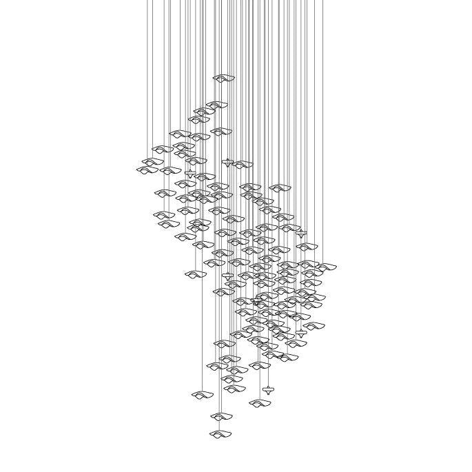 Veloria Fluid Chandelier - Zelno Lighting