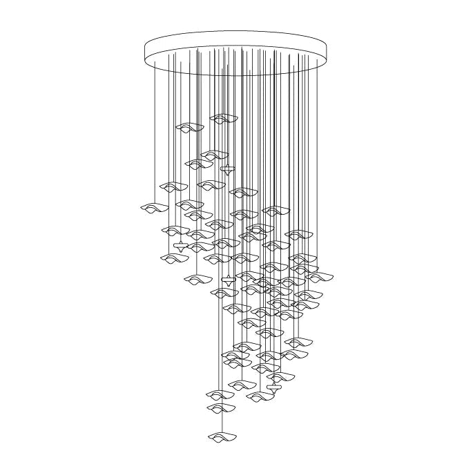 Veloria Fluid Chandelier - Zelno Lighting