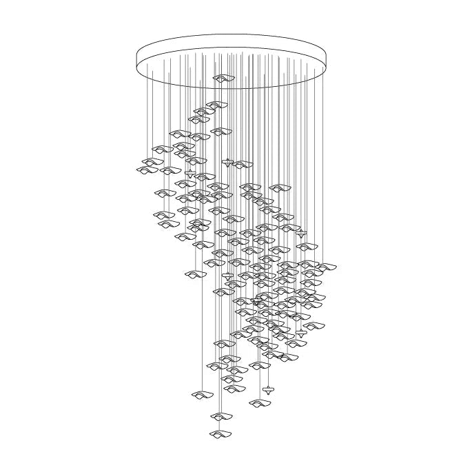 Veloria Fluid Chandelier - Zelno Lighting