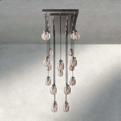 Venetian Pearl Rectangular Chandelier 36", 54", 72" - Zelno Lighting