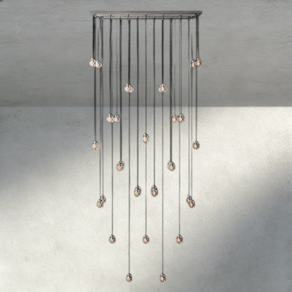 Venetian Pearl Rectangular Chandelier 36", 54", 72" - Zelno Lighting