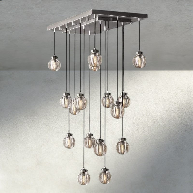 Venetian Pearl Rectangular Chandelier 36", 54", 72" - Zelno Lighting