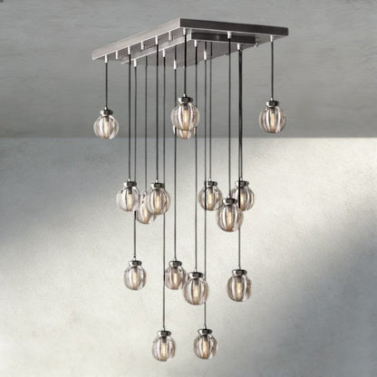 Venetian Pearl Rectangular Chandelier 36", 54", 72" - Zelno Lighting