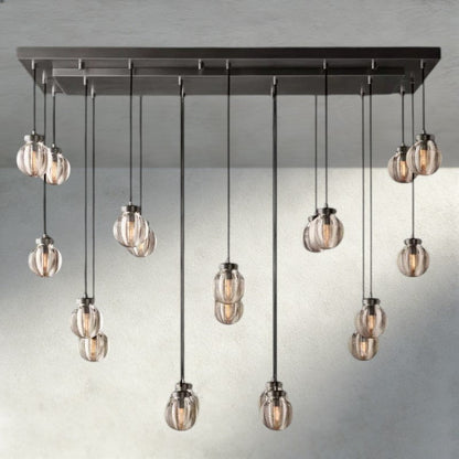 Venetian Pearl Rectangular Chandelier 36", 54", 72" - Zelno Lighting