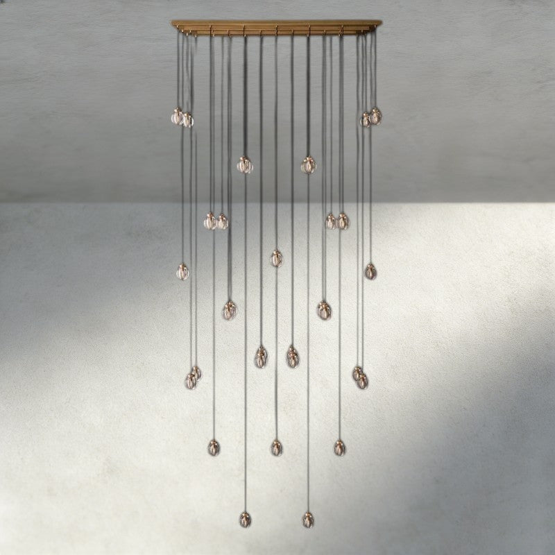 Venetian Pearl Rectangular Chandelier 36", 54", 72" - Zelno Lighting