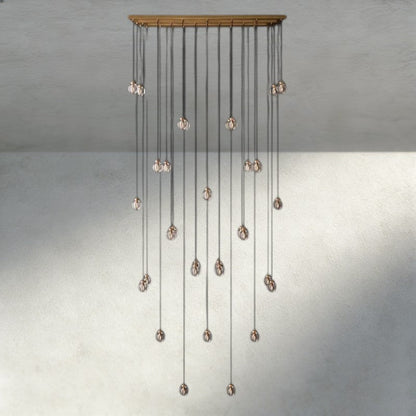 Venetian Pearl Rectangular Chandelier 36", 54", 72" - Zelno Lighting