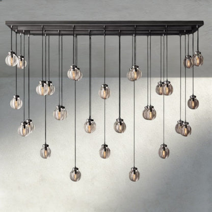 Venetian Pearl Rectangular Chandelier 36", 54", 72" - Zelno Lighting