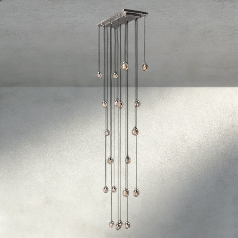Venetian Pearl Rectangular Chandelier 36", 54", 72" - Zelno Lighting