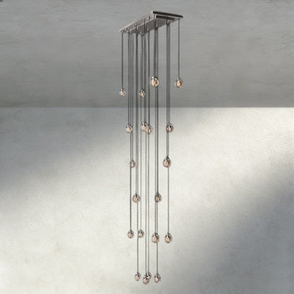 Venetian Pearl Rectangular Chandelier 36", 54", 72" - Zelno Lighting