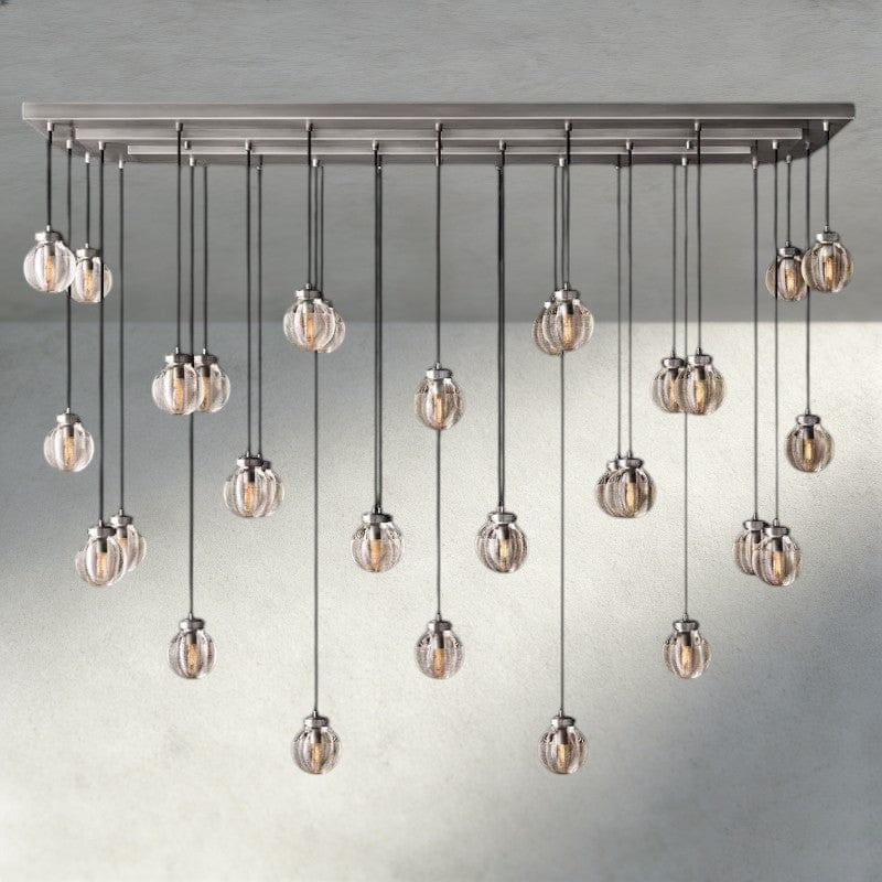 Venetian Pearl Rectangular Chandelier 36", 54", 72" - Zelno Lighting