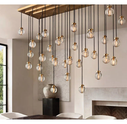 Venetian Pearl Rectangular Chandelier 36", 54", 72" - Zelno Lighting