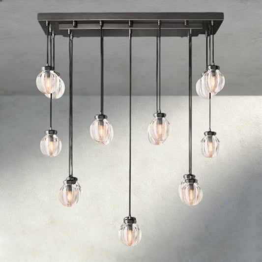 Venetian Pearl Rectangular Chandelier 36", 54", 72" - Zelno Lighting